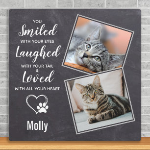 Plaque Photo Cadeau commémoratif pour chat - Sympathie Chat Per