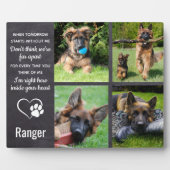 Plaque Photo Cadeau commémoratif pour chien de compagnie - Symp (Devant)