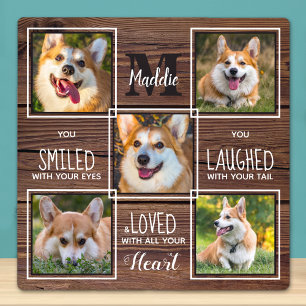 Plaque Photo Cadeau commémoratif rustique pour animal de compag