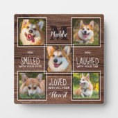 Plaque Photo Cadeau commémoratif rustique pour chien - Collage  (Devant)