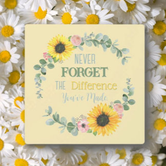 Plaque Photo Cadeau d'affirmation ! Cadeau floral réfléchi sur