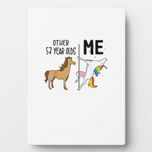 Plaque Photo Cadeau d'anniversaire d'autres licornes de 57 ans