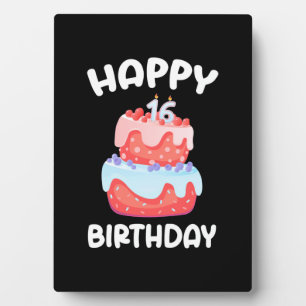 Plaque Photo Cadeau d'anniversaire   Joyeux 16ème anniversaire