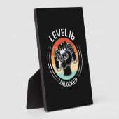 Plaque Photo Cadeau d'anniversaire | Niveau 16e anniversaire dé (Côté)