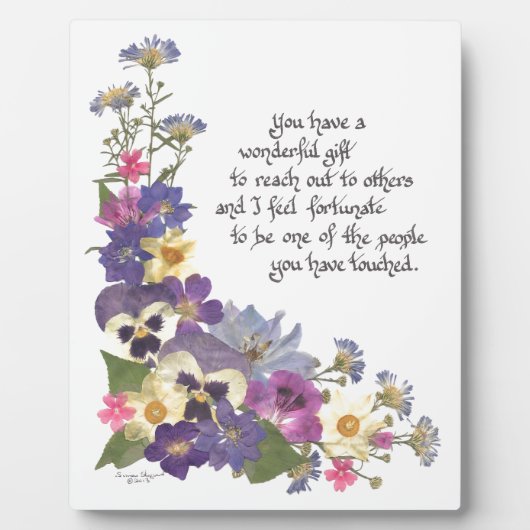 Plaque Photo cadeau d'appréciation (Devant)