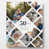 Plaque Photo Cadeau de collage photo d'amour infini pour le 50e (Devant)