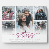 Plaque Photo Cadeau de collage photo Script Sisters 5 (Devant)