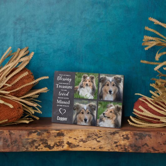 Plaque Photo Cadeau de conservation de l'animal de compagnie -  (Côté)