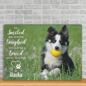 Plaque Photo Cadeau de deuil pour animal de compagnie - Souveni