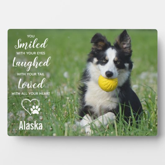 Plaque Photo Cadeau de deuil pour animal de compagnie - Souveni (Devant)