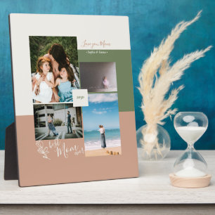 Plaque Photo Cadeau de fête des mères Meilleure maman Collage d