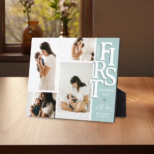 Plaque Photo Cadeau de fête des mères moderne FIRST Collage de 