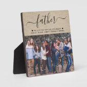 Plaque Photo Cadeau de fête des pères avec photo (Recto)