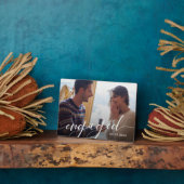 Plaque Photo Cadeau de fiançailles personnalisé  (Côté)