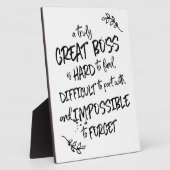 Plaque Photo Cadeau de jour pour l'appréciation du patron (Côté)