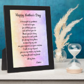 Plaque Photo Cadeau de la Fête des Mères (Côté)