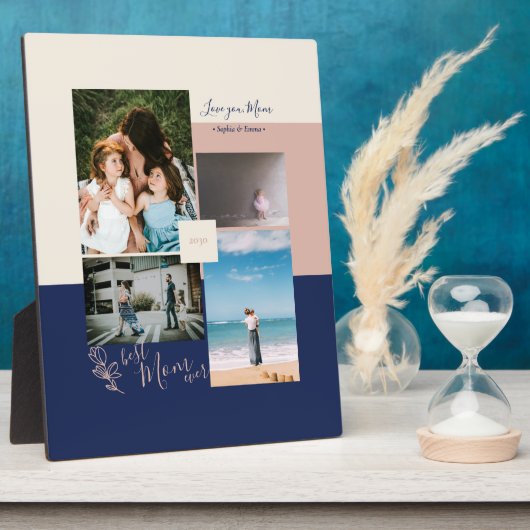 Plaque Photo Cadeau de la fête des mères Meilleure maman Jamais (Côté)