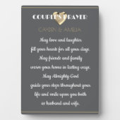 Plaque Photo Cadeau de mariage Prière de couple  (Devant)