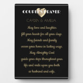 Plaque Photo Cadeau de mariage Prière de couple  (Devant)