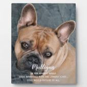 Plaque Photo Cadeau de mémorial de chien - Souvenir de perte d' (Devant)
