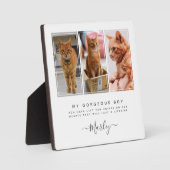 Plaque Photo Cadeau de perte d'animal de compagnie pour chien e (Recto)