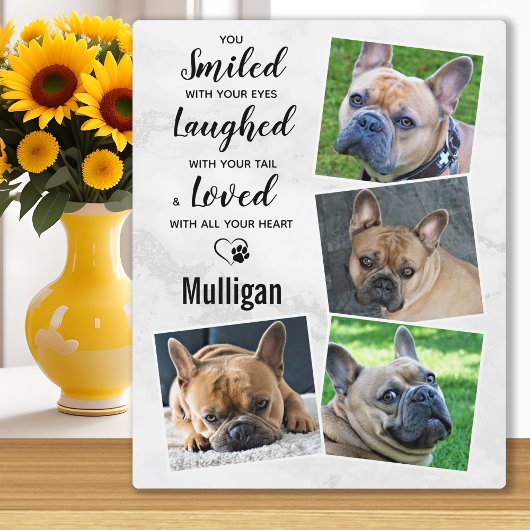 Plaque Photo Cadeau de perte pour animaux de compagnie - Mémori