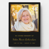 Plaque Photo Cadeau de photo commémorative moderne élégant or (Devant)