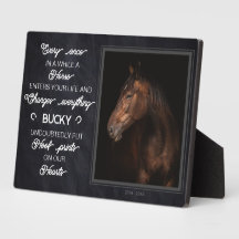 Cadeau de photo de cheval personnalisé en mémoire