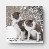 Plaque Photo Cadeau de photo de compagnie de chien (Devant)