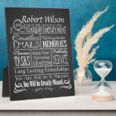 Plaque Photo cadeau de retraite d'employé pour le patron, servi (Côté)