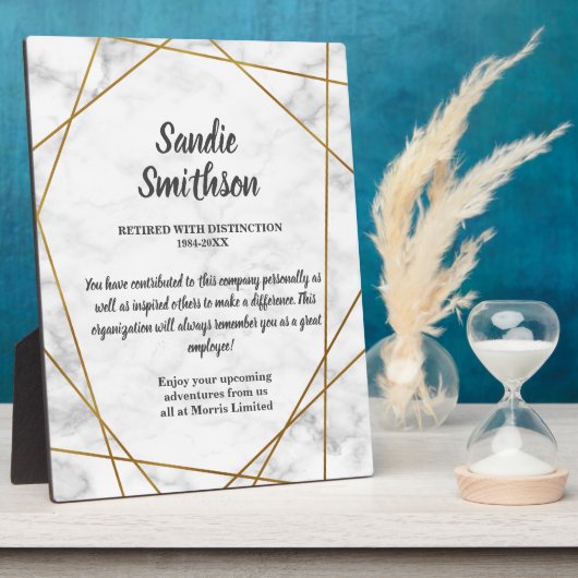 Plaque Photo cadeau de retraite pour le patron, l'employé, serv (Côté)