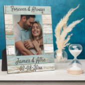 Plaque Photo Cadeau de Saint-Valentin pour l'anniversaire pour (Côté)