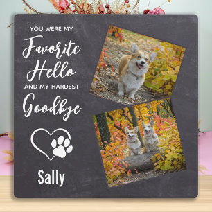 Plaque Photo Cadeau de souvenir de chien de compagnie Citation