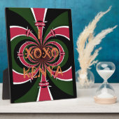 Plaque Photo Cadeau de voyage kenyan - Conception de câblage et (Côté)