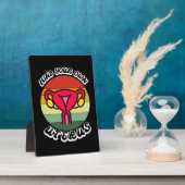 Plaque Photo Cadeau drôle féministe vintage Occupe-toi de ton p (Côté)