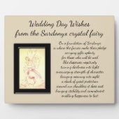 Plaque Photo Cadeau du jour de mariage (Devant)