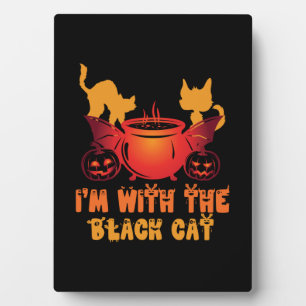 Plaque Photo Cadeau Halloween Je Suis Avec Mon Chat Anniversa