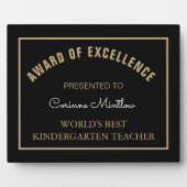 Plaque Photo Cadeau! Meilleur jardin d'enfants enseignante tabl (Devant)