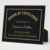 Plaque Photo Cadeau! Meilleur jardin d'enfants enseignante tabl (Côté)