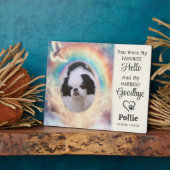 Plaque Photo Cadeau mémorial en aquarelle arc-en-ciel de photo (Côté)