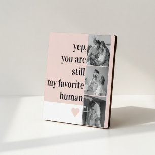 Plaque Photo Cadeau moderne de collage photo et citation romant