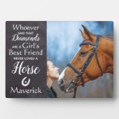 Plaque Photo Cadeau Photo de Cheval Amour Équestre Meilleur Ami (Devant)