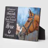 Plaque Photo Cadeau Photo de Cheval Amour Équestre Meilleur Ami (Côté)