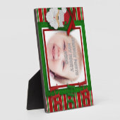 Plaque Photo Cadeau photo de Noël père Noël (Côté)