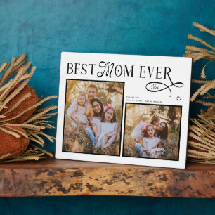 Plaque Photo Cadeau Photo Meilleure Maman du Monde pour la Fête