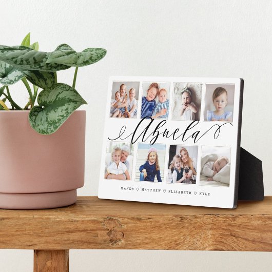 Plaque Photo Cadeau pour Abuela | Collage photo pour petits enf