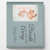Plaque Photo Cadeau pour bébé customisé - Votre premier souffle (Devant)