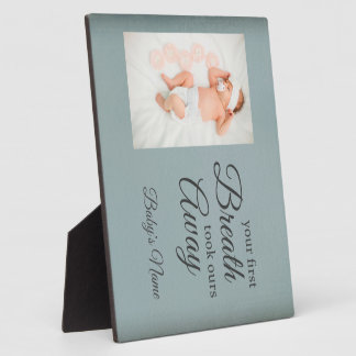 Plaque Photo Cadeau pour bébé customisé - Votre premier souffle