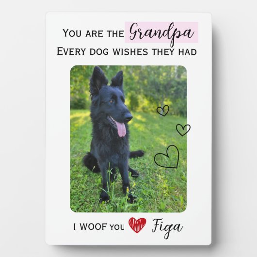 Plaque photo cadeau pour chien Best chien (Devant)