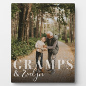 Plaque Photo Cadeau pour Gramps & Grandchild Photo Keepsaké (Devant)